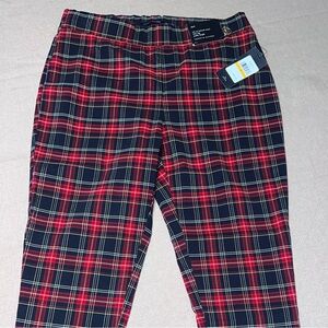 Tommy Hilfiger Plaid Slim Leg Pants Size S